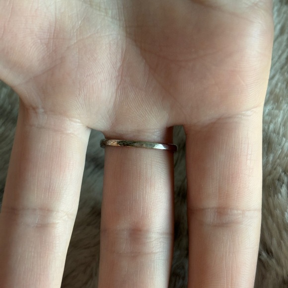 Sterling Silver Pave White Sapphire & Lab Green Emerald Ring Size 9 - Picture 3 of 5